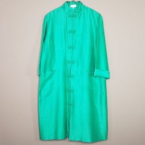 Vintage silk long jacket robe tunic